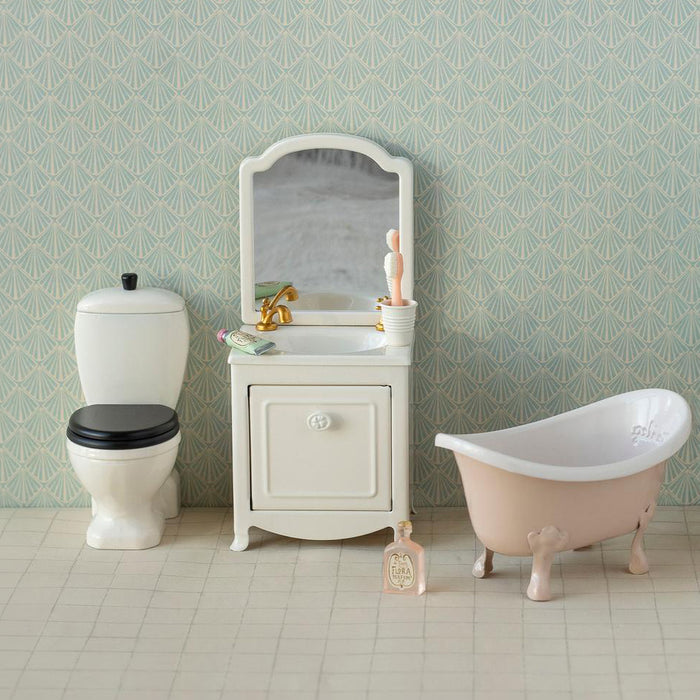 Maileg Mouse Bathroom Set -  Sink, Bathtub, Toilet & Accessories