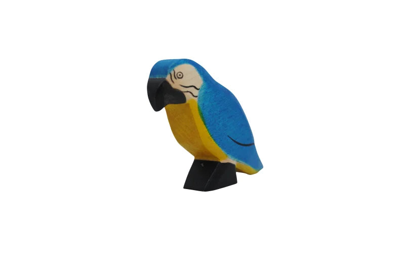 Parrot blue - Hand Painted Wooden Animal - HolzWald