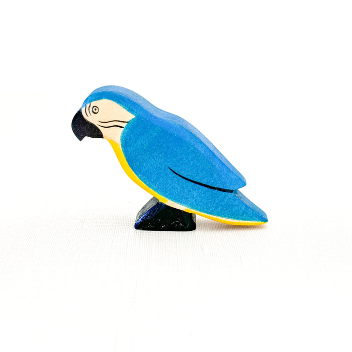 Parrot blue - Hand Painted Wooden Animal - HolzWald