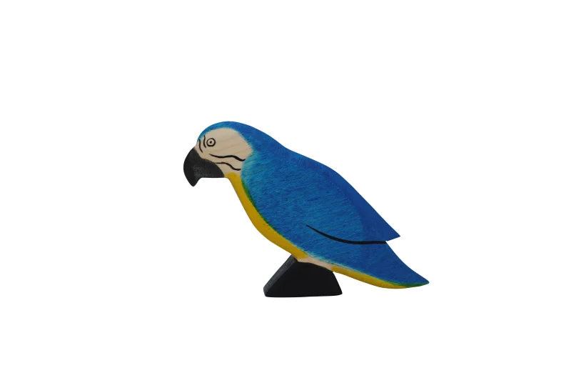Parrot blue - Hand Painted Wooden Animal - HolzWald