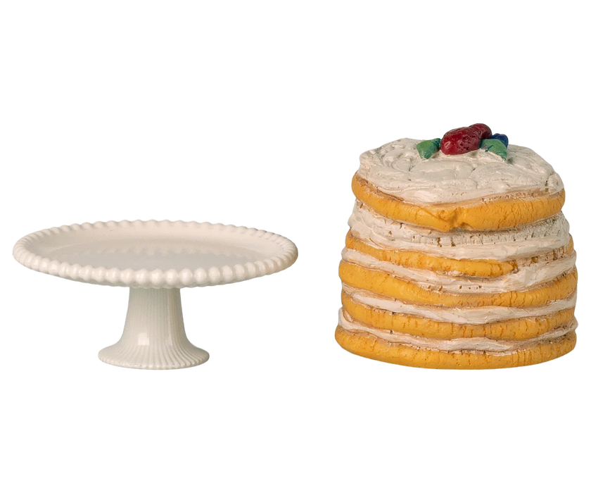 Party Cake and Cake Stand - Mouse - Maileg