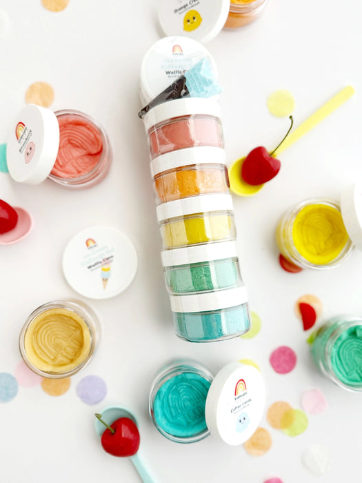 Pastel Ice Cream Mini Dough Set - 6 Colors - Earth Grown Kid Dough - Scented