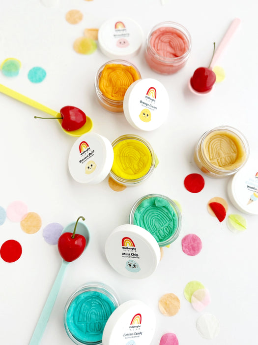 Pastel Ice Cream Mini Dough Set - 6 Colors - Earth Grown Kid Dough - Scented