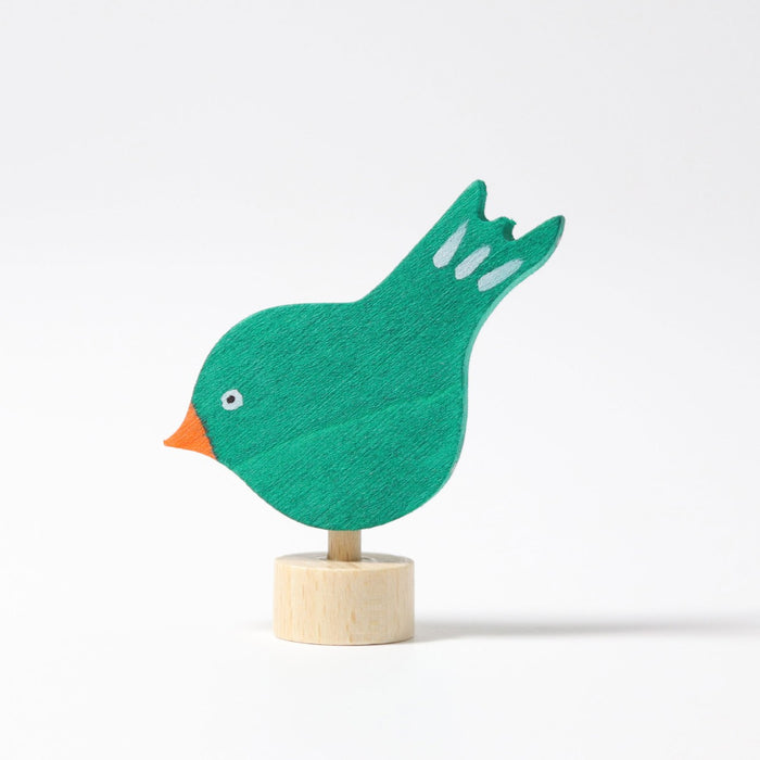 Pecking Bird Figure - For Birthday Ring or Celebration Ring - Grimm's Wooden Toys