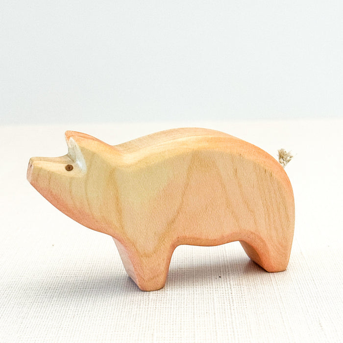 Pig - Hand Painted Wooden Animal - HolzWald