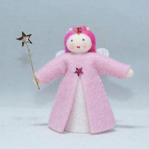 Pink Aurora Fairy in Fair skin tone holding a golden star wand