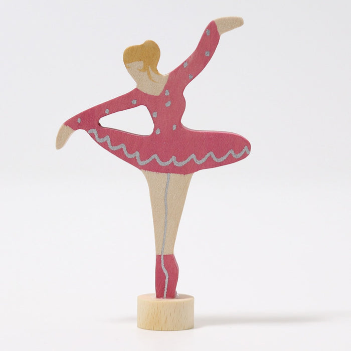 Pink Ballerina - Decorative Figure for Celebration Ring - Grimm's Wooden Toys