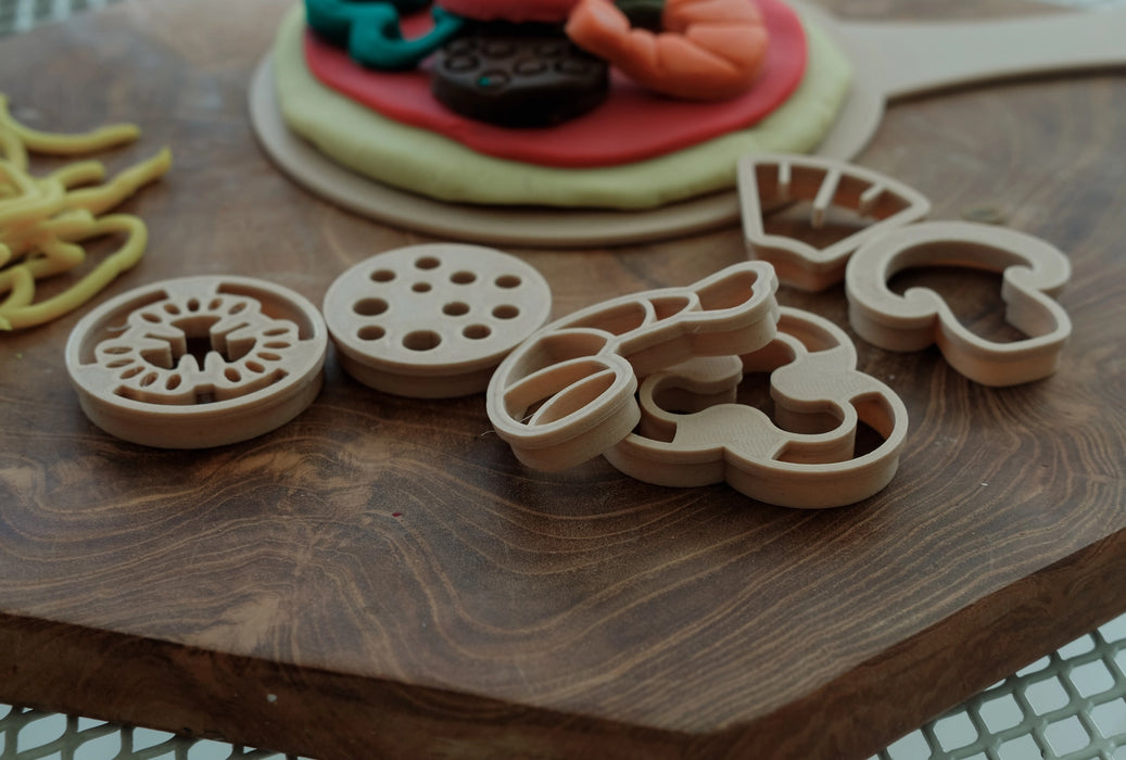 Pizza Toppings - Mini Dough Cutters - Plant Based Plastic - Eco Cutters