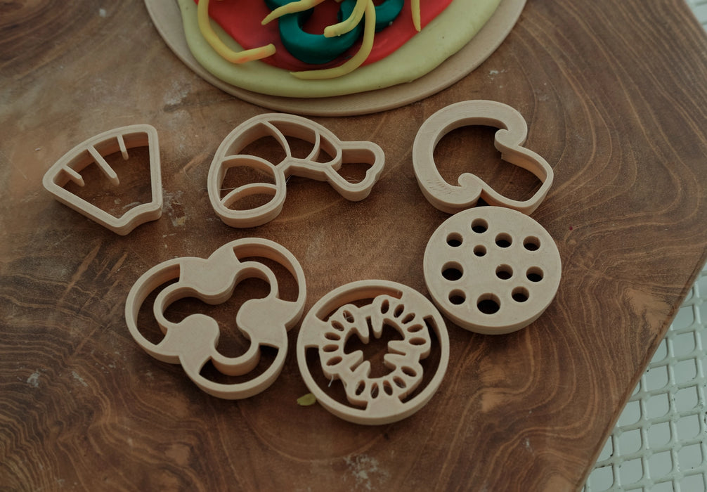 Pizza Toppings - Mini Dough Cutters - Plant Based Plastic - Eco Cutters