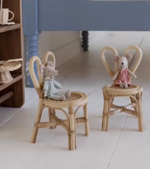 Rattan Doll Table & Chair Set -  Poppie Mini Table & Chairs - Poppie Toys