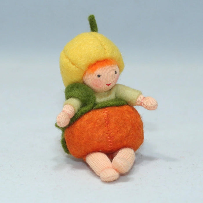 Pumpkin Siblings - Child & Baby Miniature Bendable Waldorf Dolls - Ambrosius