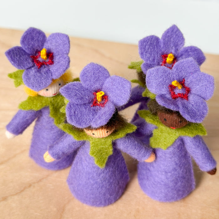 Purple Hibiscus Prince - Summer Flower Fairy - Flower Hat Fairy