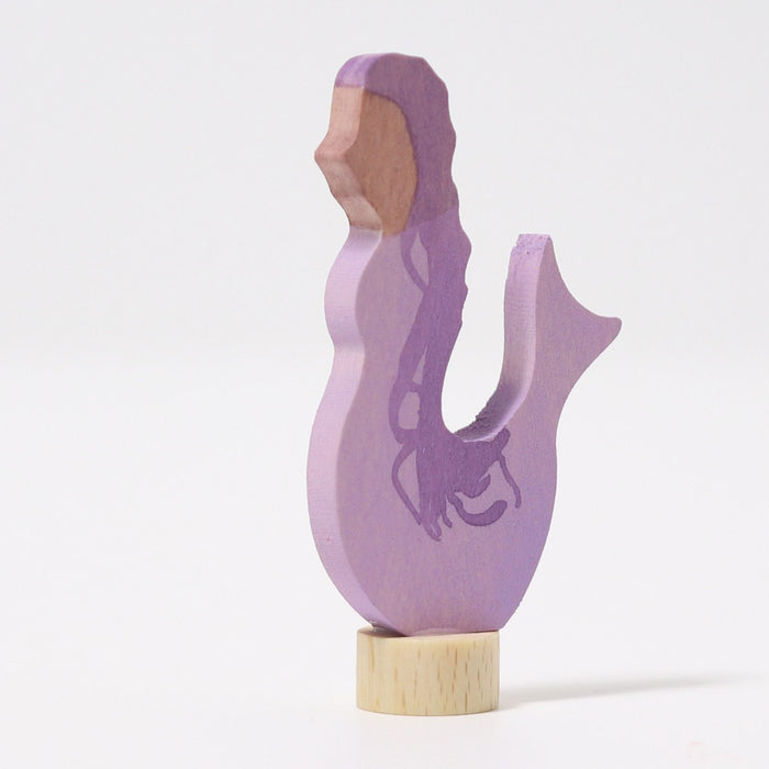 Purple Mermaid - Decorative Figure for Celebration Ring - Grimm's Wooden Toys