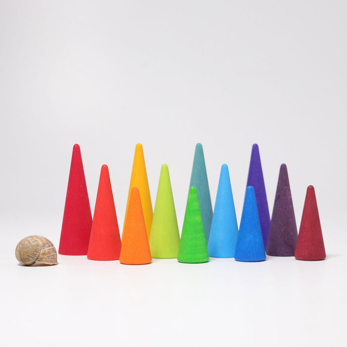 Rainbow Forest - Wooden loose parts for open ended play - Grimm's