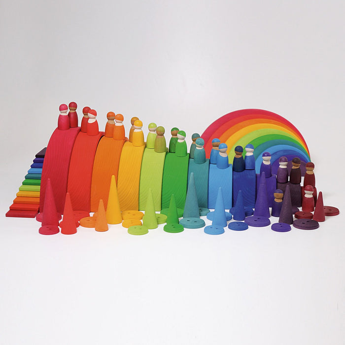 Rainbow Forest - Wooden loose parts for open ended play - Grimm's