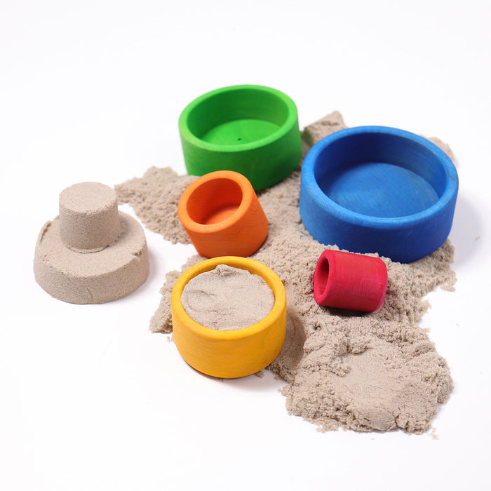 Rainbow Nesting Bowls - Blue - Grimm's Wooden Toys