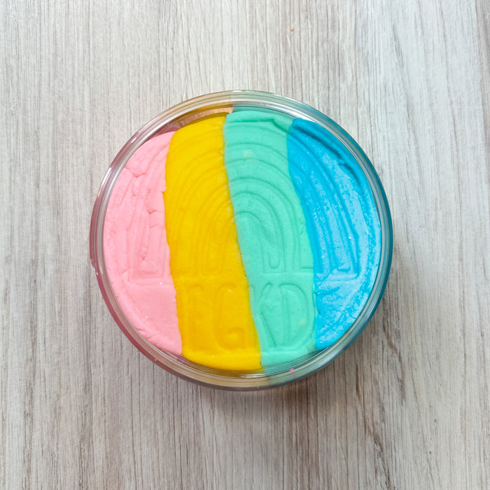 Rainbow Sherbet Natural Playdough - Earth Grown Kid Dough - Scented