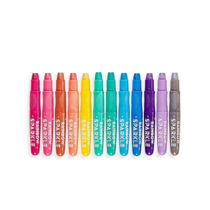 Rainbow Sparkle Gel Crayons - Watercolor Gel Crayons- Set of 12 - OOLY