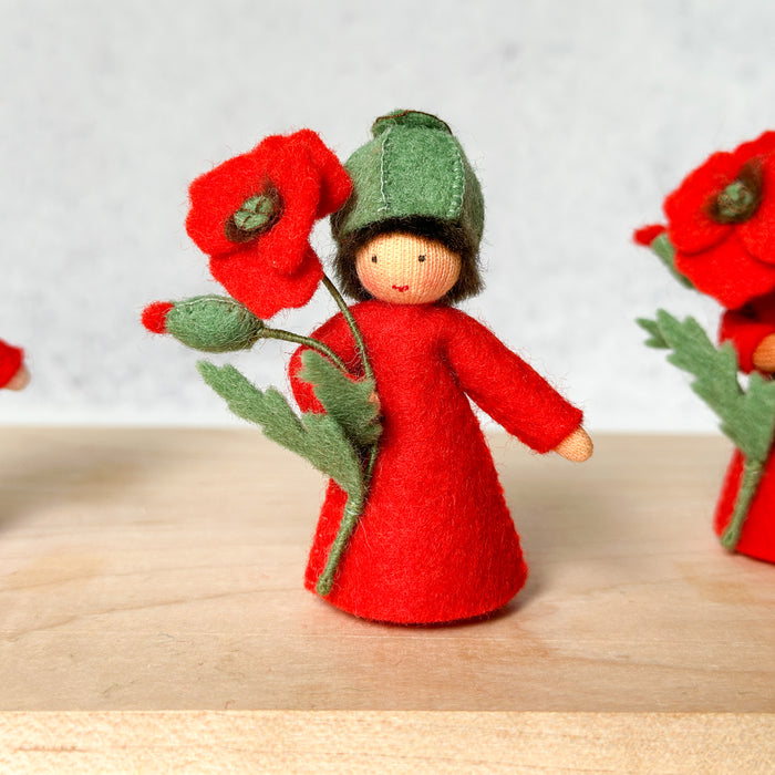 Red Poppy Prince - Summer Flower Fairy - Flower Fairy Holding A Flower
