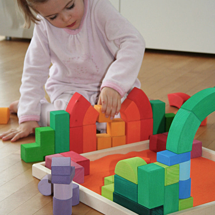 Romanesque Building Block Set - Wooden Architecture Block Set - Grimm's Wooden Toys