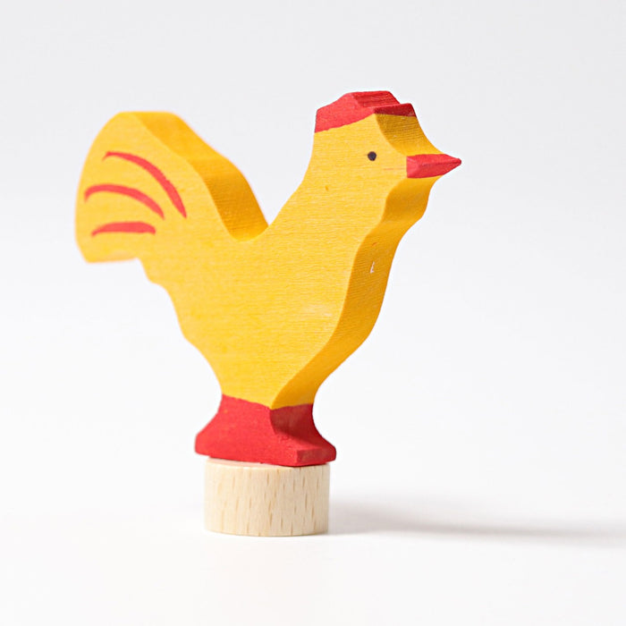 Rooster Figure - For Birthday Ring or Celebration Ring - Grimm's Wooden Toys