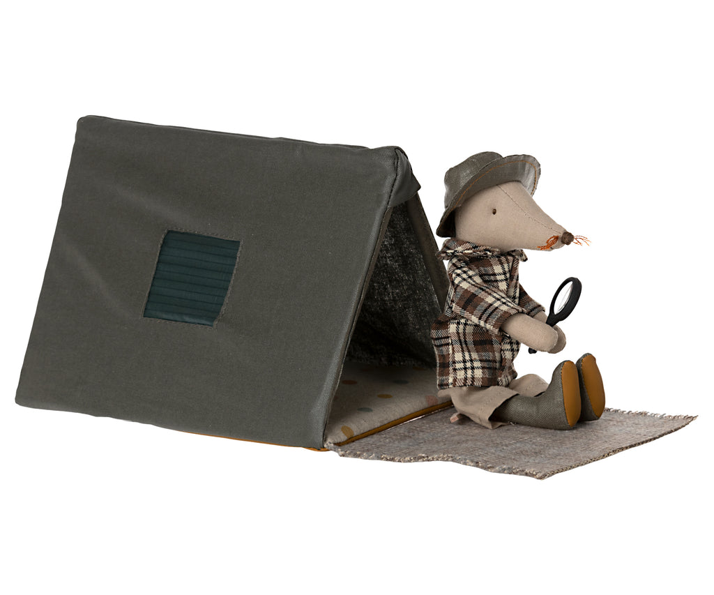 maileg little feather mouse with tent Single Mouse Tent - Camping Mouse