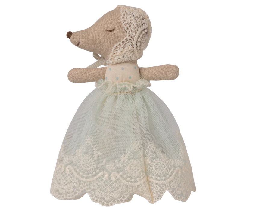Sleepy Wakey - Baby Mouse in Gown - Mint  - Maileg