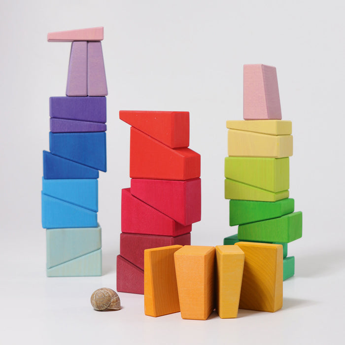 Sloped Block Building Set  - Grimm's Wooden Toys