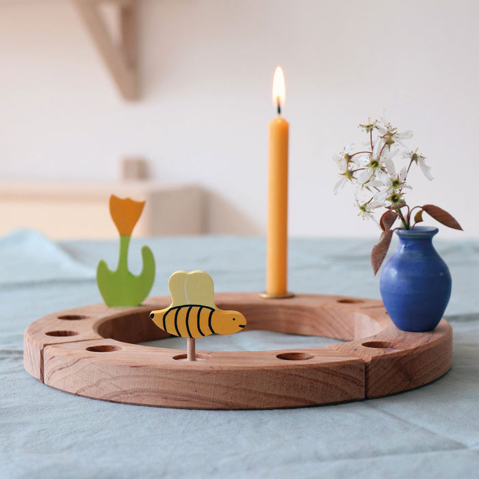 Small Celebration Ring - Waldorf Wooden Birthday Ring -  Natural - Grimm's Wooden Toys
