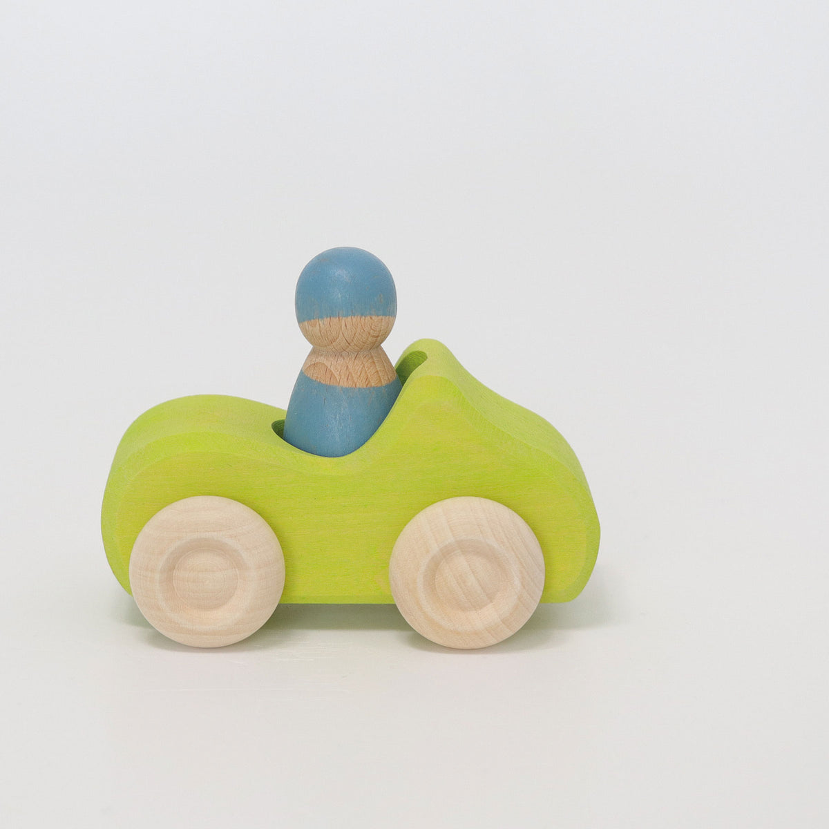Small Convertible Green - Wooden Car - Grimm's — Oak & Ever