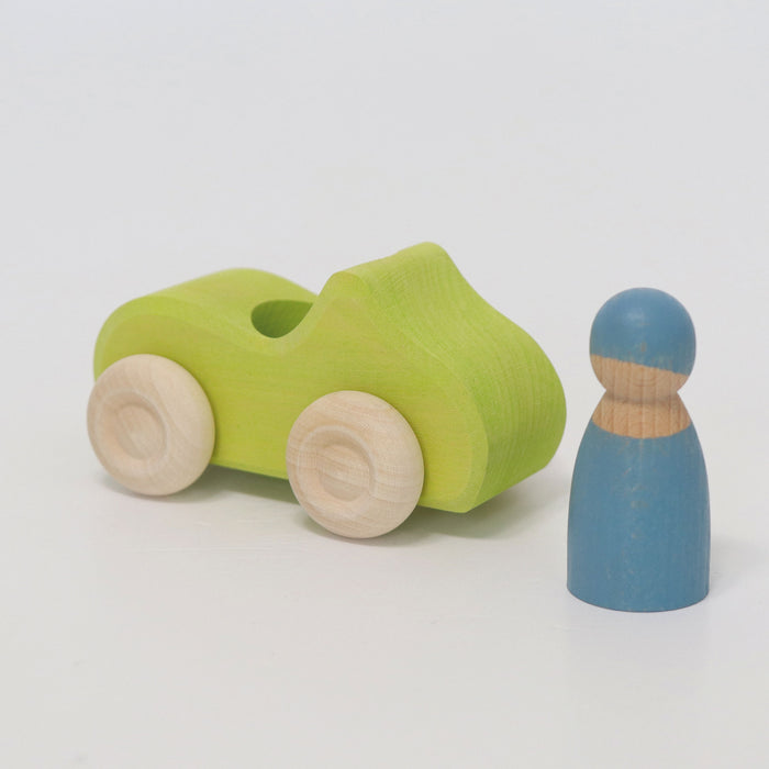 Small Convertible Green - Wooden Car  - Grimm's
