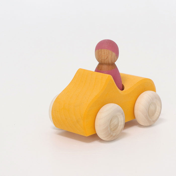 Small Convertible Yellow - Wooden Car  - Grimm's