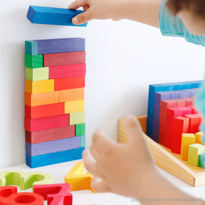 Small Rectangular Counting Blocks Small Stepped Counting Blocks - Grimm's Wooden Toys — Oak & Ever