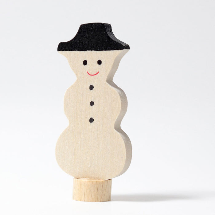 Snowman Decorative Figure - For Birthday Ring or Celebration Ring- Grimm's Wooden Toys