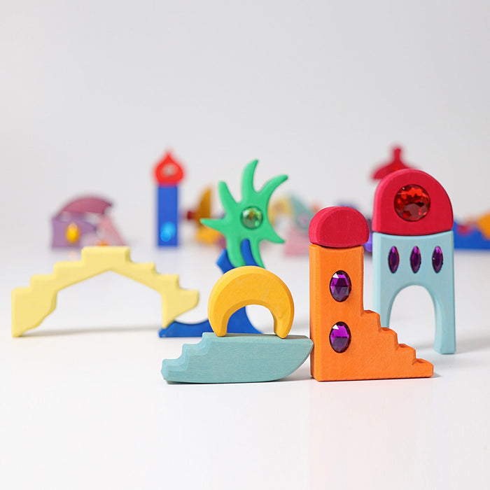 Sparkling Mandala Orient - Wooden Blocks Building Set - Grimm's Wooden Toys