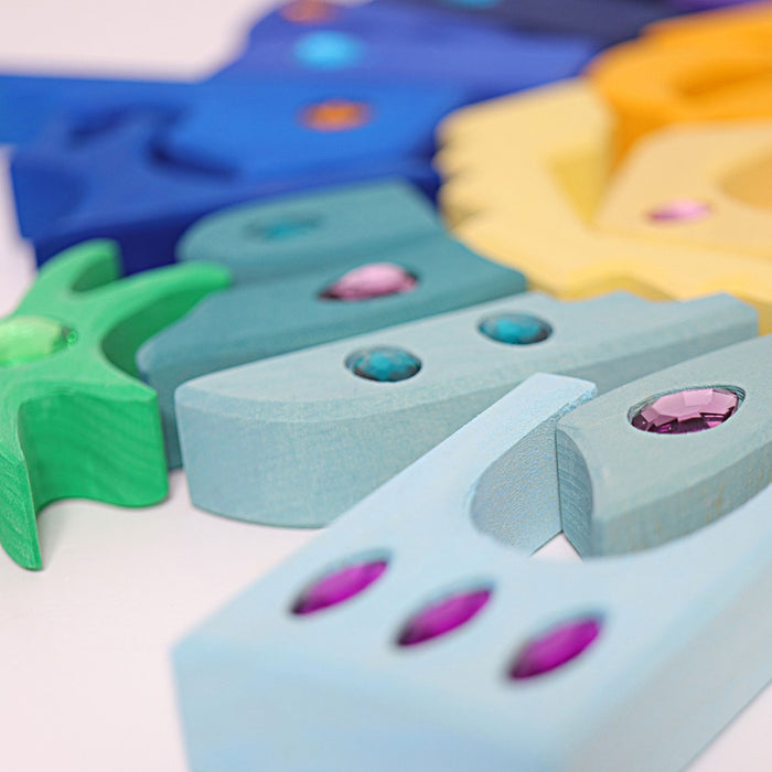Sparkling Mandala Orient - Wooden Blocks Building Set - Grimm's Wooden Toys