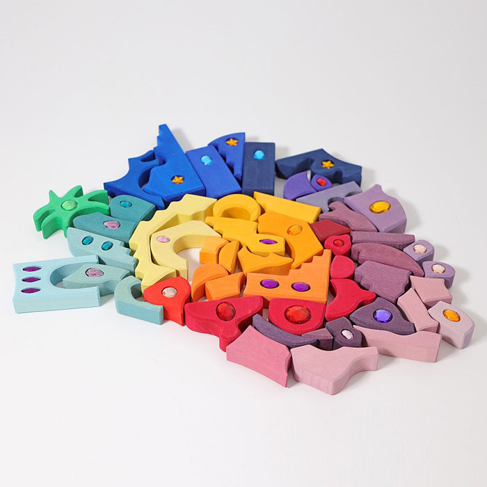 Sparkling Mandala Orient - Wooden Blocks Building Set - Grimm's Wooden Toys
