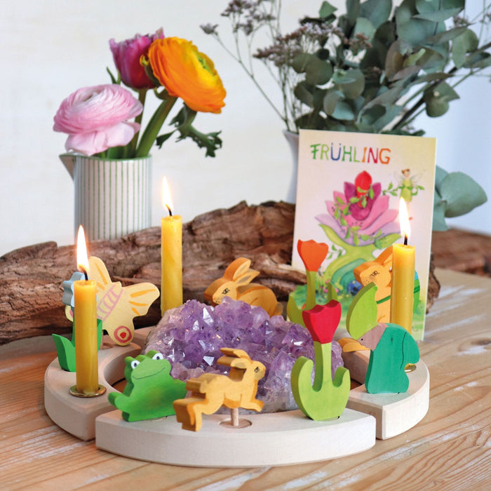 Spring Dwarfs - Decorative Figure for Celebration Ring - Grimm's Wooden Toys
