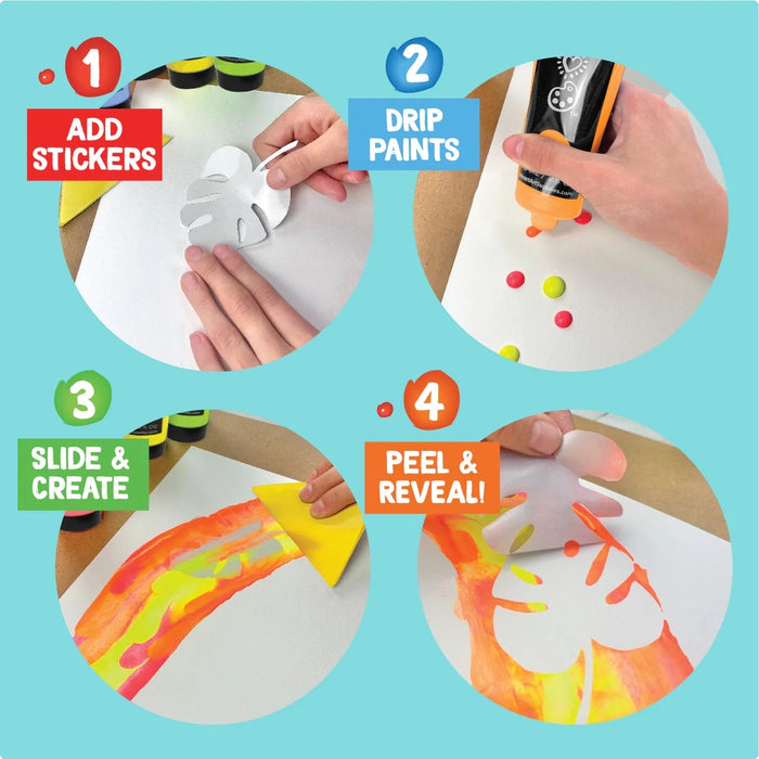 Bright Stripes Squeegee Art Kit