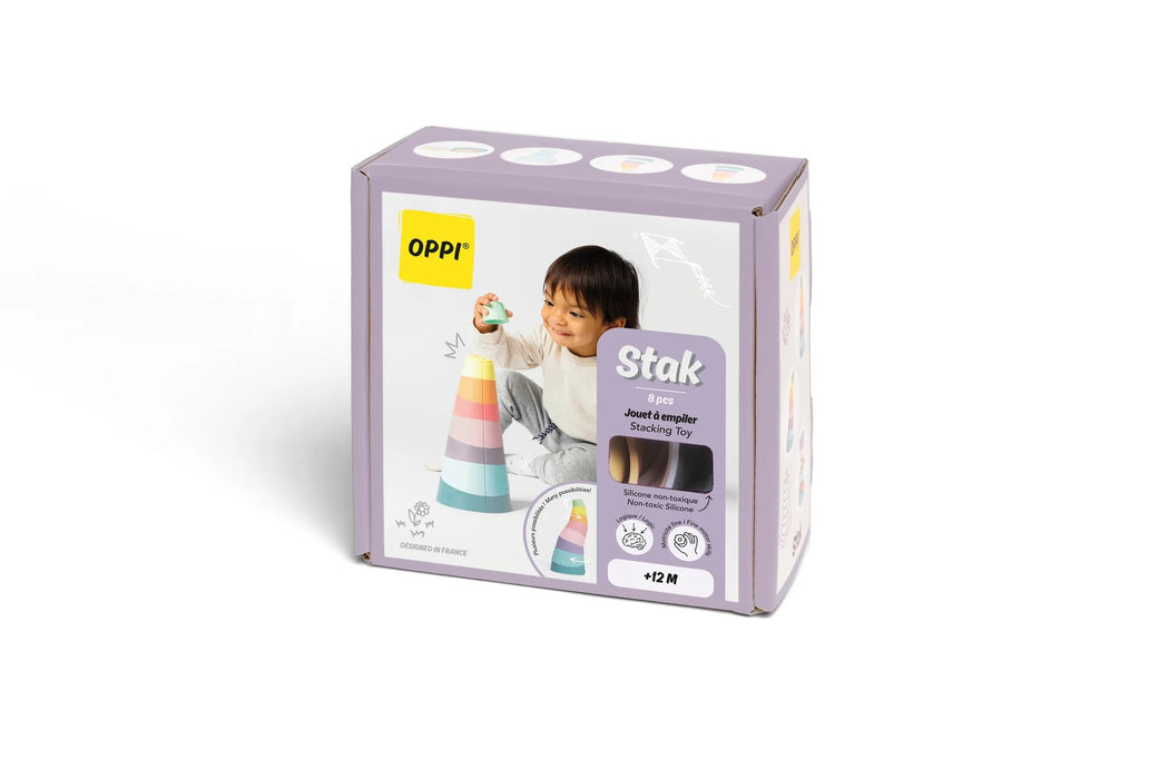 Stak - Silcone Stacking Tower - Oppi Toys