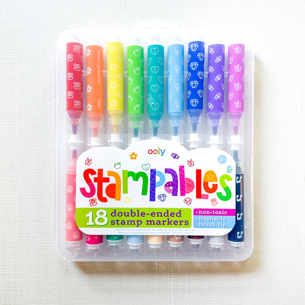 Stampables Double-Ended Stamp Markers - Set of 18 - OOLY