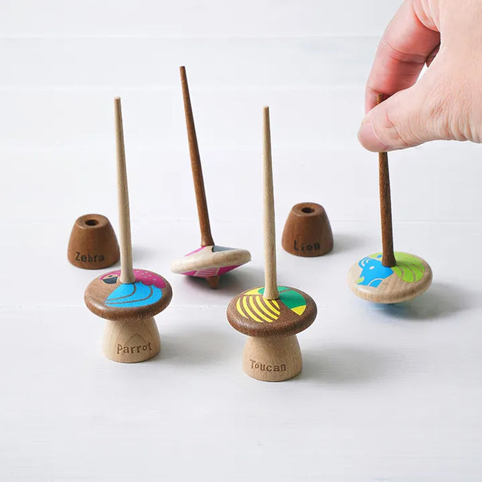 Stick Spinning Top - Zebra - Wooderful life