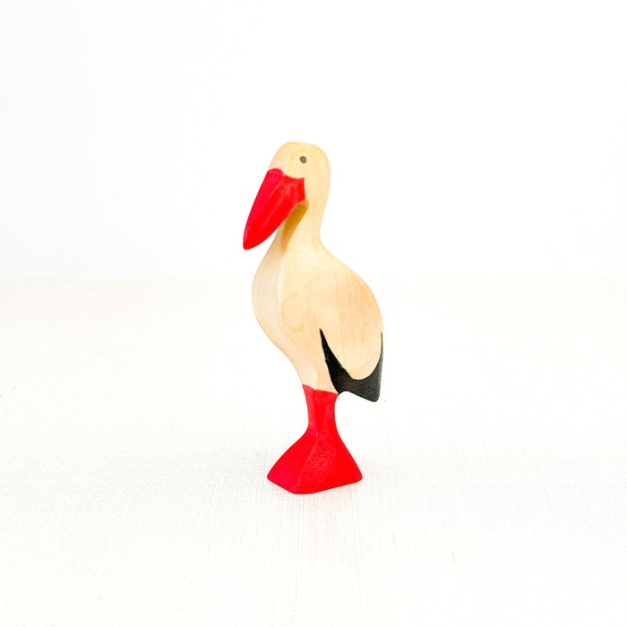 Stork - Hand Painted Wooden Animal - HolzWald