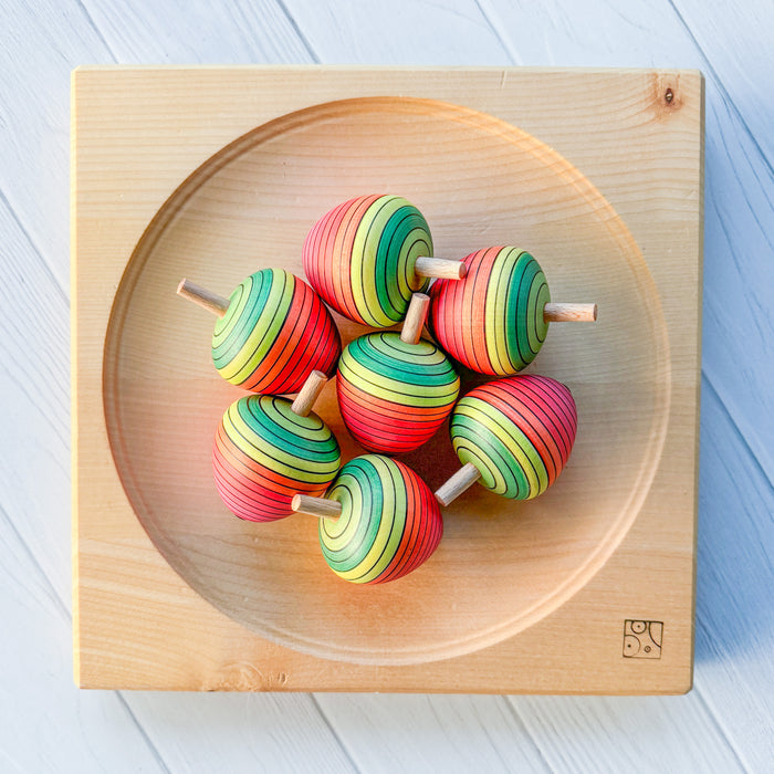 Strawberry Spinning Top - Wooden Spinning Top - Mader x Oak&Ever
