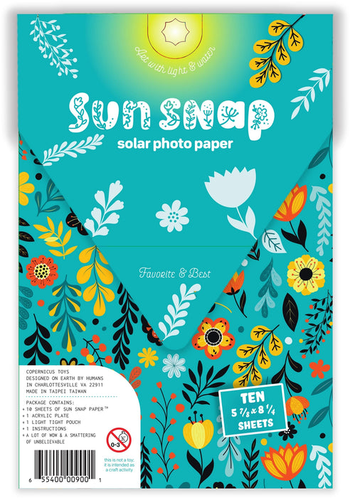 Sunprint Kit - Sun Printing Craft Kit - Cyanotype Paper Nature  - Sun Snap Photo Paper - Medium Size