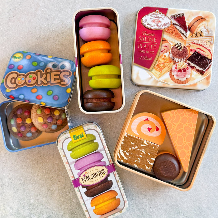 Sweets in a Tin - Pastries & Cookies- Play Foods - Erzi