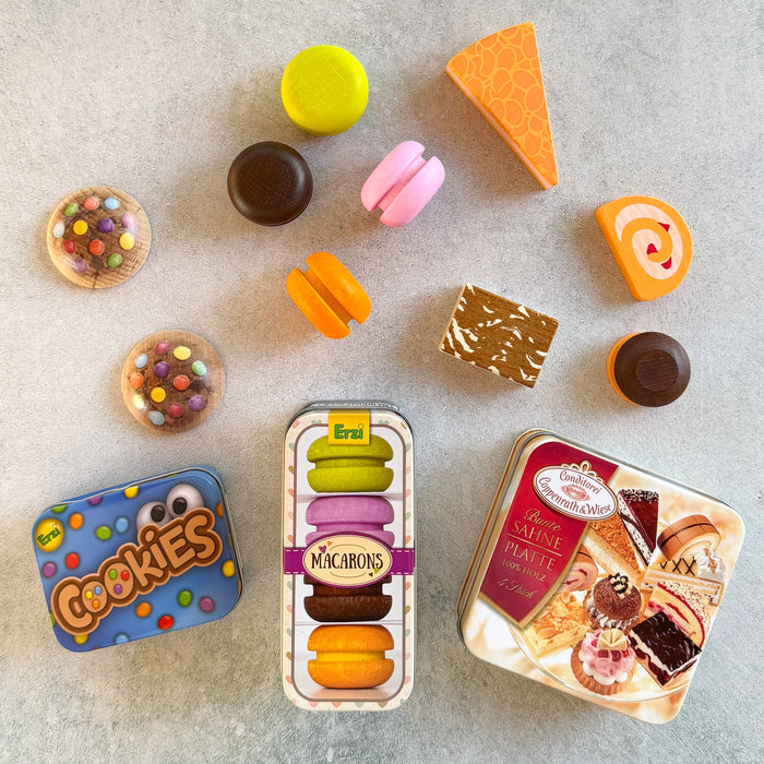Sweets in a Tin - Pastries & Cookies- Play Foods - Erzi