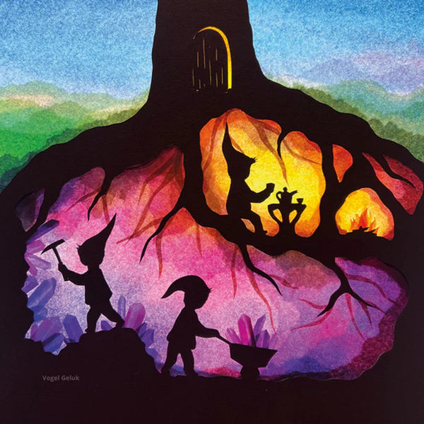 Dwarfs - Artwork Silhouette For Toverlux Frame and Lamp - Vogel Geluk