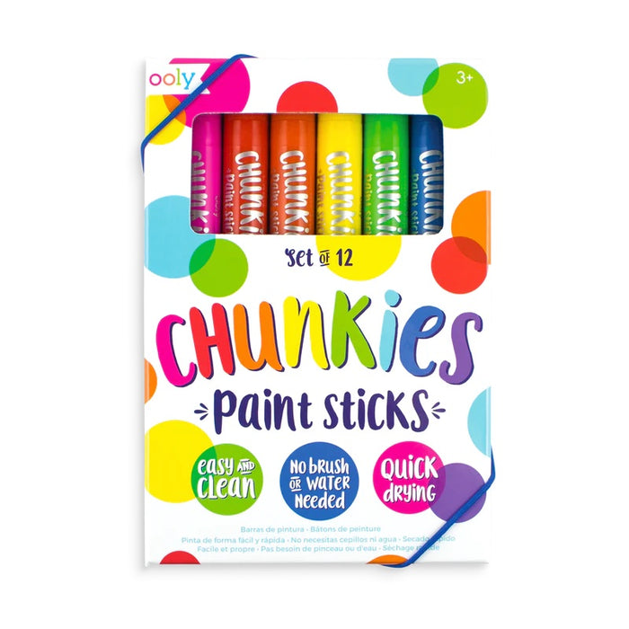 Tempera Paint Sticks - Classic Colors - Chunkies - Set of 12 - OOLY
