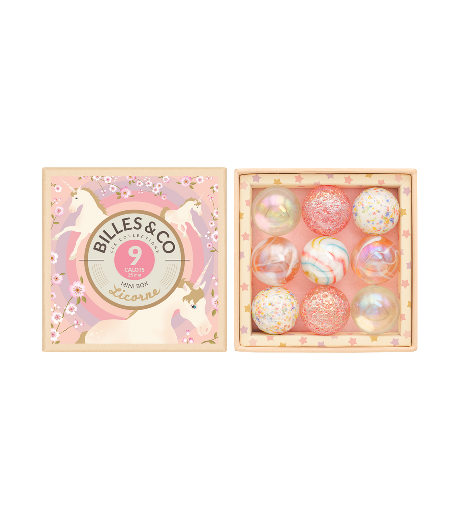 Unicorn Shooters - Box Of Glass Shooters - 9 Large Marbles